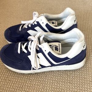 New Balance 574 Sneakers in Royal/White